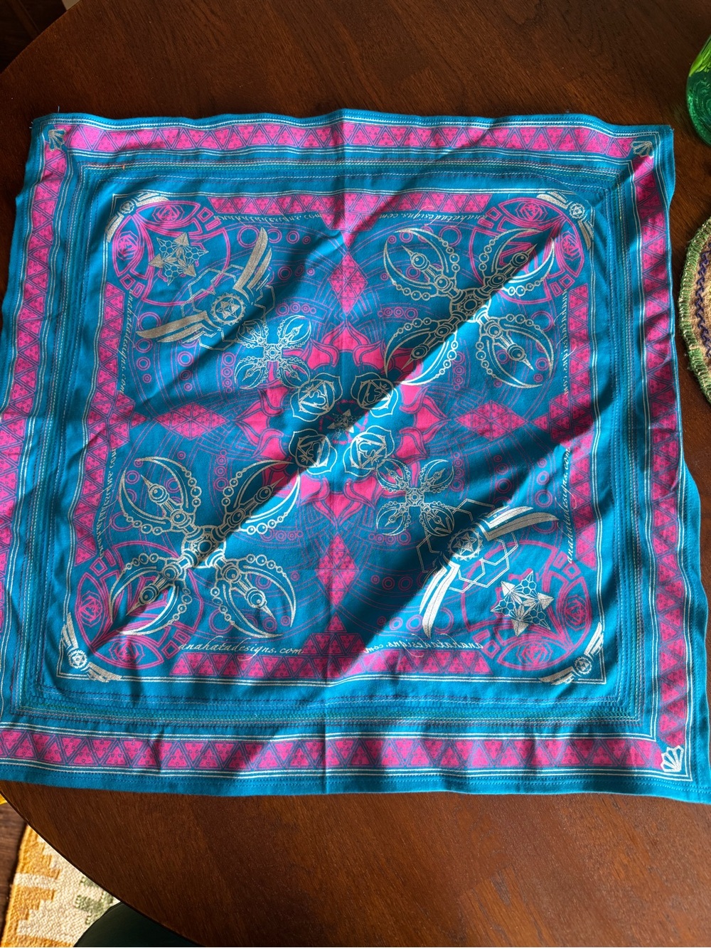 Sacred Geometry cotton burning man bandana